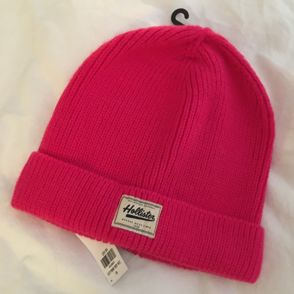 Neon Pink Hollister Beanie